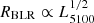 $ R_{{\mathrm {BLR}}} \propto L_{5100}^{1/2} $