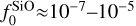$f^{\rm SiO}_{0}$$\approx$$10^{-7}$--$10^{-5}$