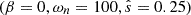 $ (\beta = 0, \omega _n = 100, {\hat {s}} = 0.25) $