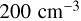 200 \mathrm{cm}^{-3}