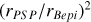 \left(r_{P S P} / r_{B e p i}\right)^{2}