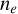 n_{e}