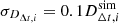 $ \sigma _{D_{\Delta t,i}} = 0.1 D_{\Delta t,i}^{{\mathrm {sim}}} $