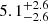 $ 5.1^{+2.6}_{-2.6} $