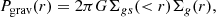 $$ \begin{aligned} P_{\rm grav}(r) = 2 \pi G\Sigma _{gs} ( < r) \Sigma _{g}(r), \end{aligned} $$