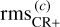 $\text{rms}_{\mathrm{CR}+}^{(c)}$