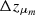 $ \Delta z_{\mu _m} $