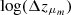 $ \log (\Delta z_{\mu _m}) $