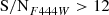 $$ \begin{aligned} \mathrm{S/N} _{F444W}&> 12\end{aligned} $$