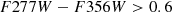 $$ \begin{aligned}&F277W - F356W > 0.6\end{aligned} $$
