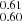 $ _{0.60}^{0.61} $