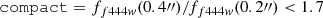 $$ \begin{aligned}&\mathtt {compact} = f_{f444w}(0.4{\prime \prime })/f_{f444w}(0.2{\prime \prime }) < 1.7\end{aligned} $$