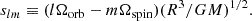 $$ \begin{aligned} s_{lm} \equiv (l\Omega _{\rm orb} - m\Omega _{\rm spin})(R^3/GM)^{1/2}. \end{aligned} $$