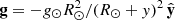 $ {{\mathbf {g}}} = -g_{\odot } R_{\odot }^2 / (R_{\odot } + y)^2\, {\hat {{{\mathbf {y}}}}} $