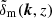 $ \tilde{\delta}_{\mathrm{m}}(\boldsymbol{k},z) $