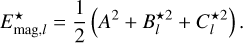 $\[E_{\mathrm{mag}, l}^{\star}=\frac{1}{2}\left(A^2+B_l^{\star 2}+C_l^{\star 2}\right).\]$