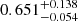 $ 0.651^{+0.138}_{-0.054} $