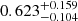 $ 0.623^{+0.159}_{-0.104} $