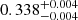 $ 0.338^{+0.004}_{-0.004} $