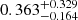 $ 0.363^{+0.329}_{-0.164} $
