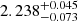 $ 2.238^{+0.045}_{-0.073} $