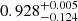 $ 0.928^{+0.005}_{-0.124} $