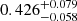 $ 0.426^{+0.079}_{-0.058} $