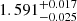 $ 1.591^{+0.017}_{-0.025} $