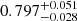 $ 0.797^{+0.051}_{-0.028} $