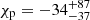 $ \chi_{\mathrm{p}} = -34^{+87}_{-37} $