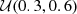 $ {\cal {{U}}}(0.3, 0.6) $