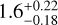 $1.6_{ - 0.18}^{ + 0.22}$