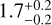 $1.7_{ - 0.2}^{ + 0.2}$
