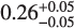 $\[0.26_{-0.05}^{+0.05}\]$