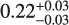 $\[0.22_{-0.03}^{+0.03}\]$