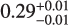 $\[0.29_{-0.01}^{+0.01}\]$
