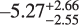 $\[-5.27_{-2.55}^{+2.66}\]$