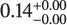 $\[0.14_{-0.00}^{+0.00}\]$