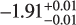 $\[-1.91_{-0.01}^{+0.01}\]$
