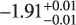 $\[-1.91_{-0.01}^{+0.01}\]$