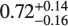 $\[0.72_{-0.16}^{+0.14}\]$