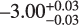 $\[-3.00_{-0.03}^{+0.03}\]$