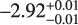 $\[-2.92_{-0.01}^{+0.01}\]$