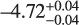 $\[-4.72_{-0.04}^{+0.04}\]$