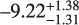 $\[-9.22_{-1.31}^{+1.38}\]$