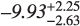 $\[-9.93_{-2.63}^{+2.25}\]$