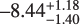 $\[-8.44_{-1.40}^{+1.18}\]$