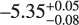 $\[-5.35_{-0.08}^{+0.05}\]$