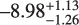 $\[-8.98_{-1.26}^{+1.13}\]$