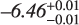 $\[-6.46_{-0.01}^{+0.01}\]$